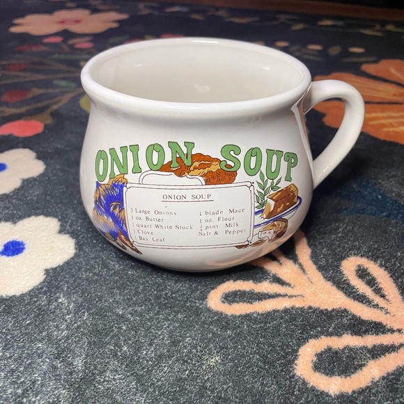 Vintage Soup Recipe Ceramic 3 Mug / Cup Set - Picture 2 of 4